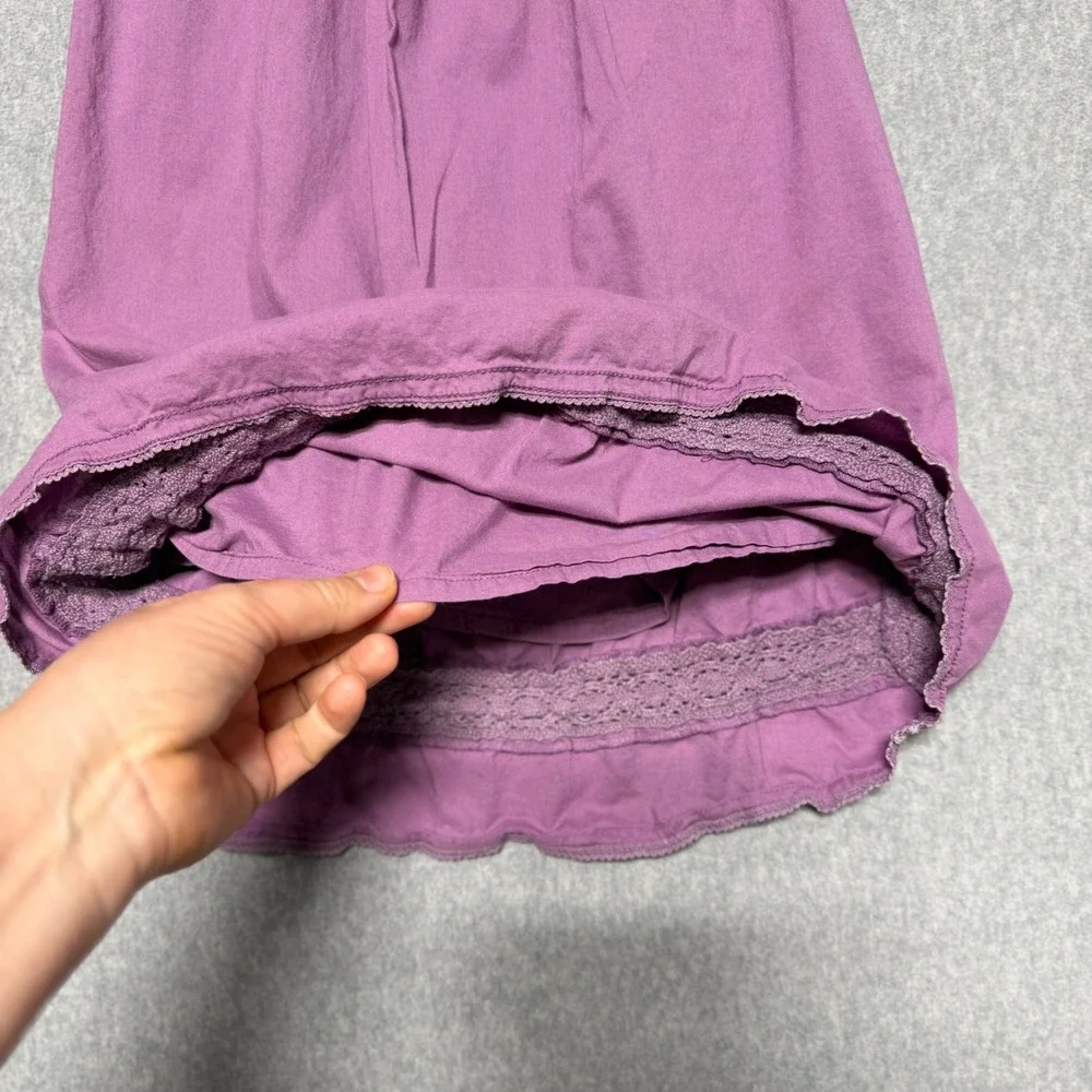Mini Boden Girls Purple Cotton Lace Flutter Sleeve Dress Size‎ 4-5Y